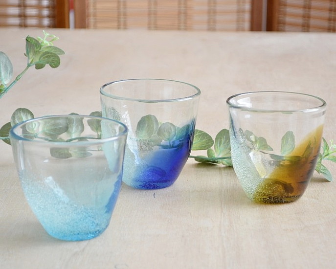 和雑貨 四季彩堂 オンラインショップ / 琉球ガラス 白泡流グラス