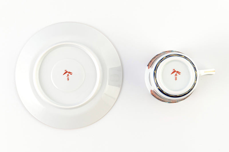 染錦金彩菊花紋【コーヒー碗皿】｜有田焼なら賞美堂本店オンラインショップ