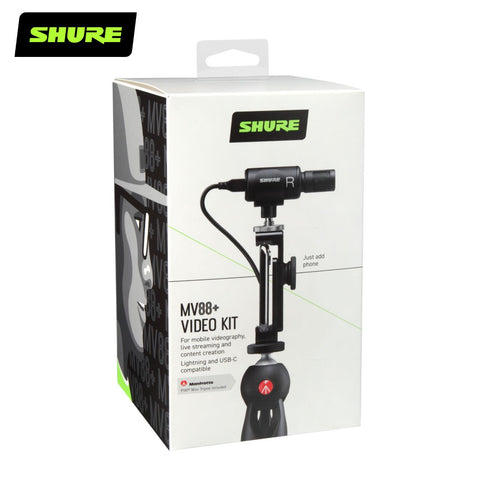MV88+ Video Kit with Digital Stereo Condenser Microphone – Shure