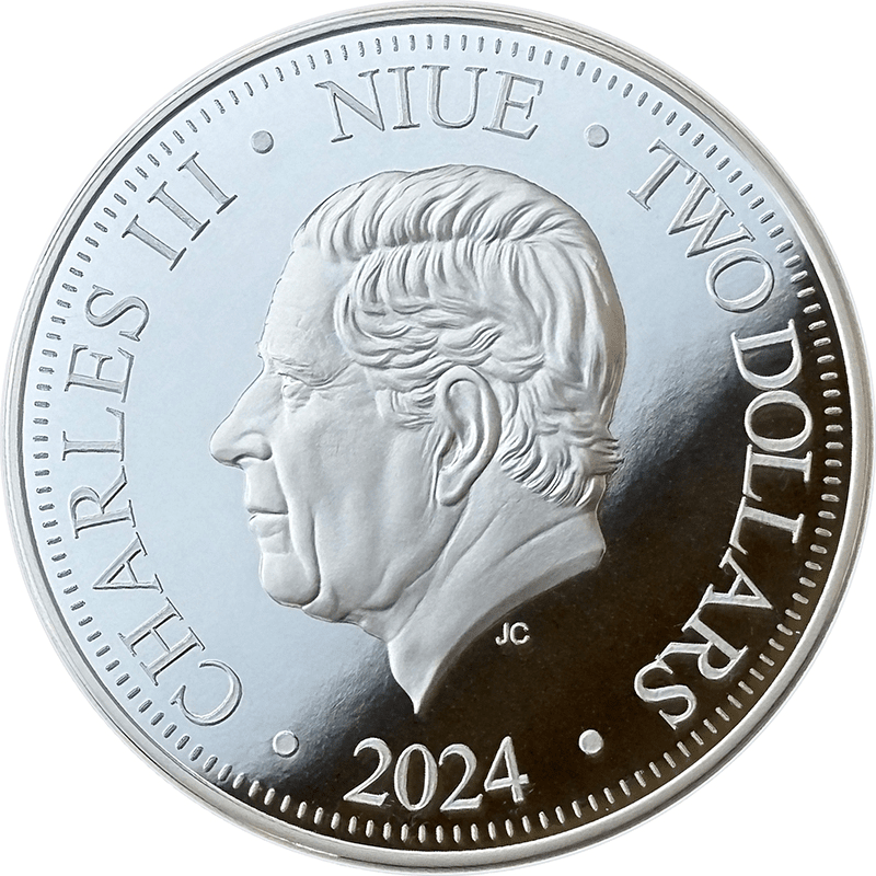 ニウエ 2024年 ディズニー・プリンセス ジャスミン 2ドルカラー銀貨