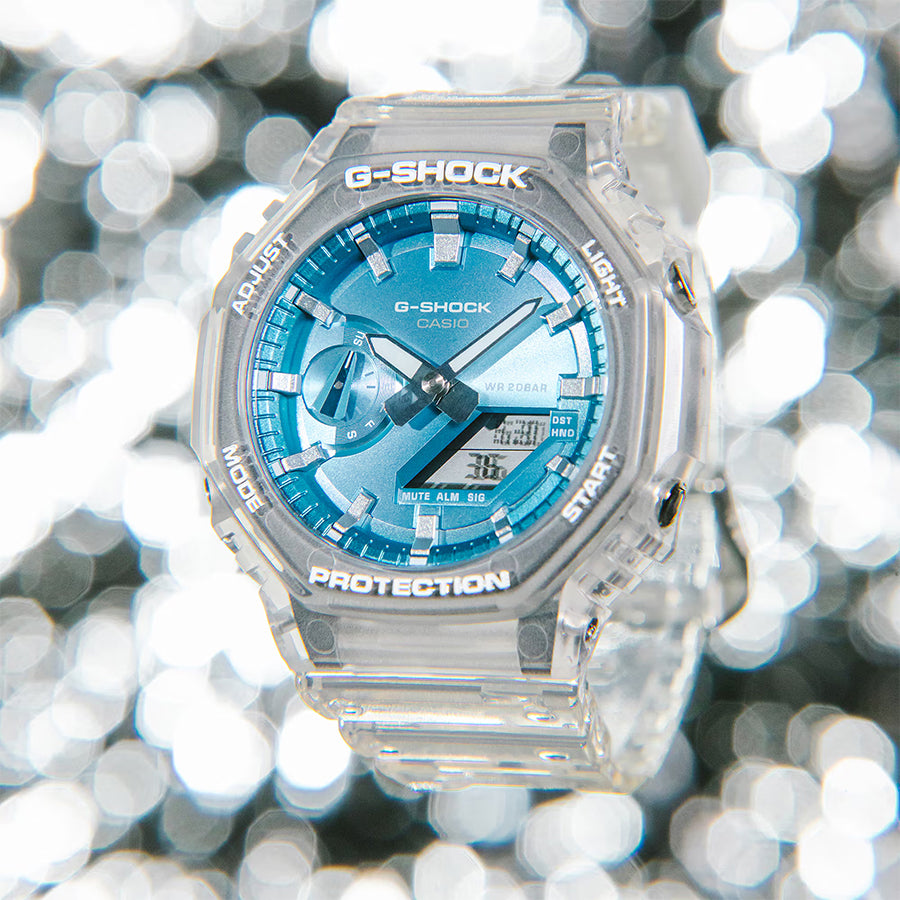 G-SHOCK ブライトメタリックダイヤルシリーズ スカイブルー GA-2100BM