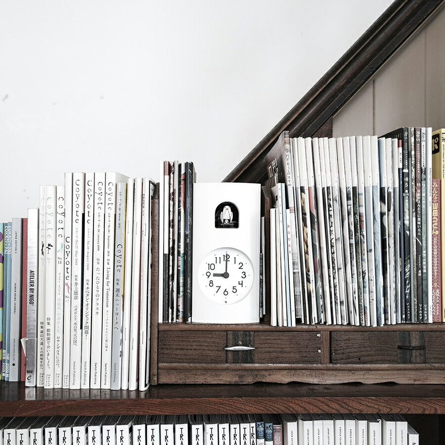タカタレムノス 置き時計 カーサ ブックゥ カッコー時計 クオーツ 電池