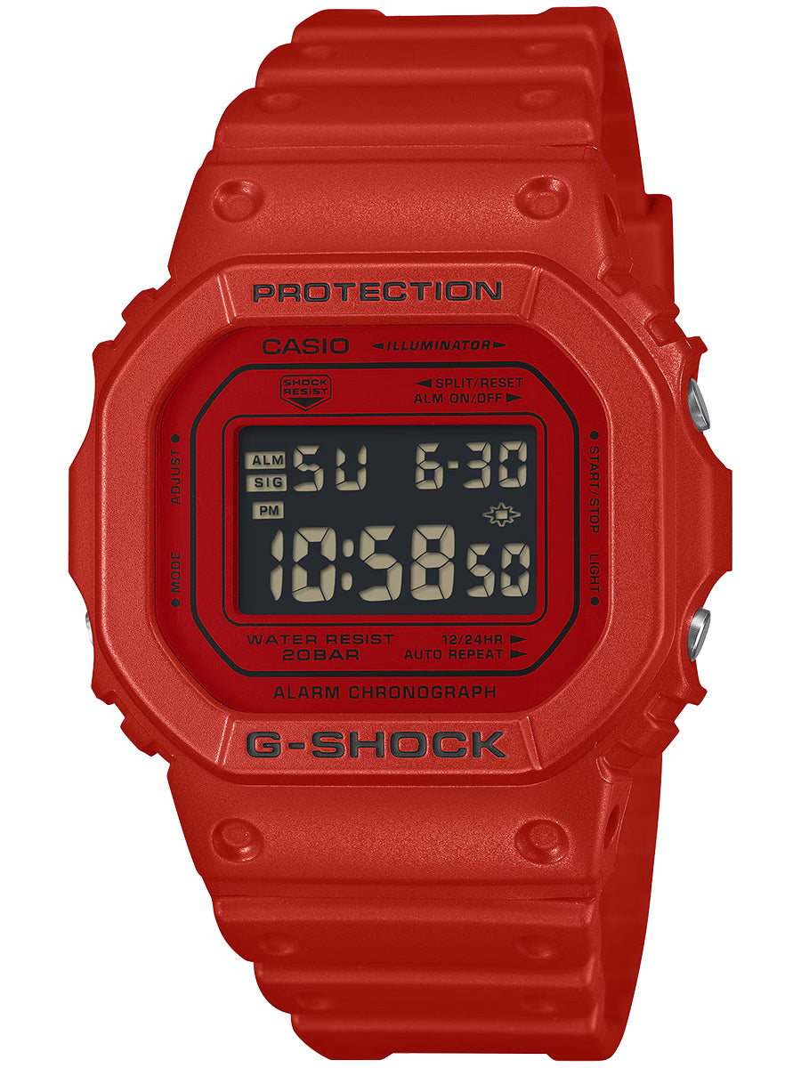 G-SHOCK アイコニック スタイルズ レッド ブラックアクセント DW