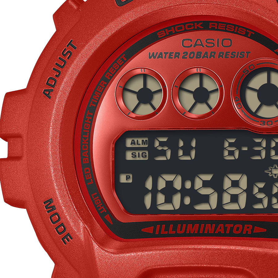 G-SHOCK アイコニック スタイルズ レッド ブラックアクセント DW