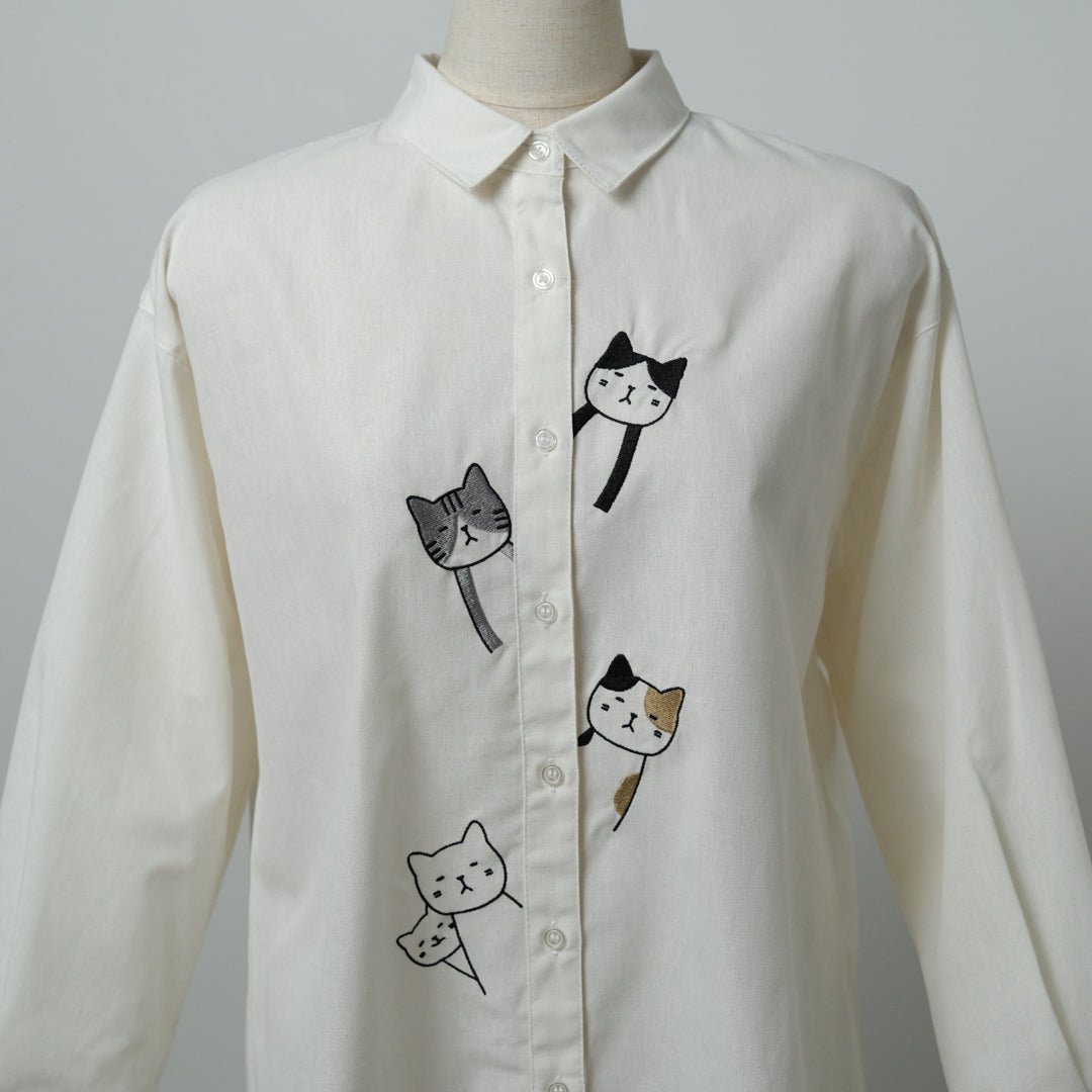 ひょっこり猫ブラウス – to blossom