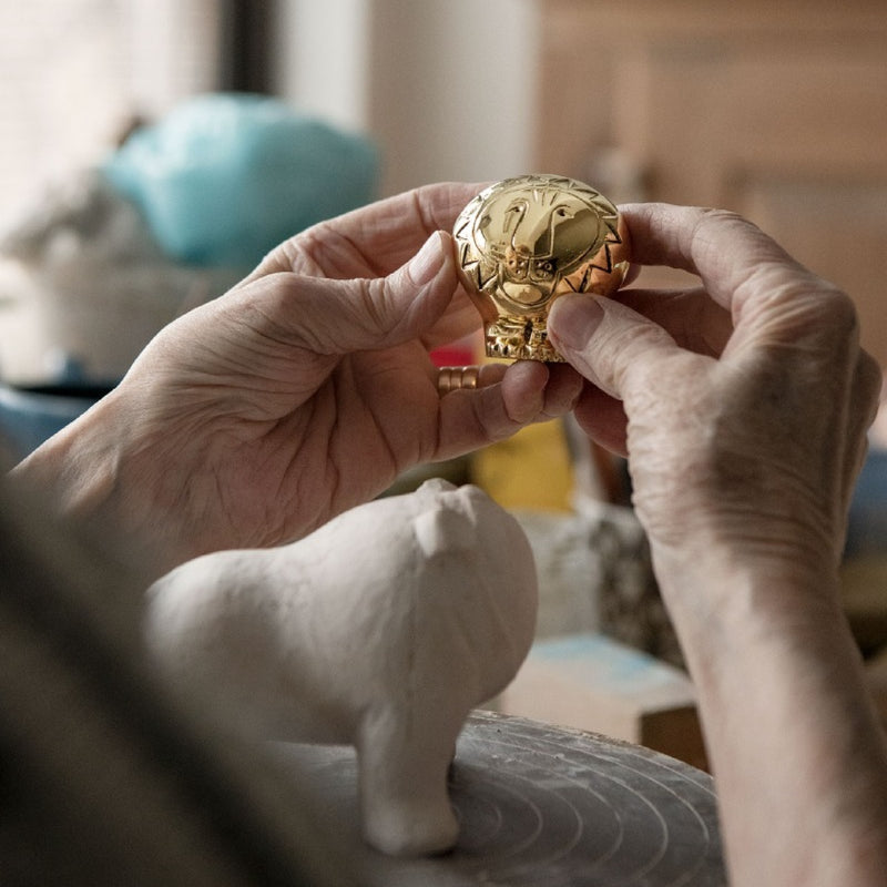 SKULTUNA ライオンネックレス（ゴールド）