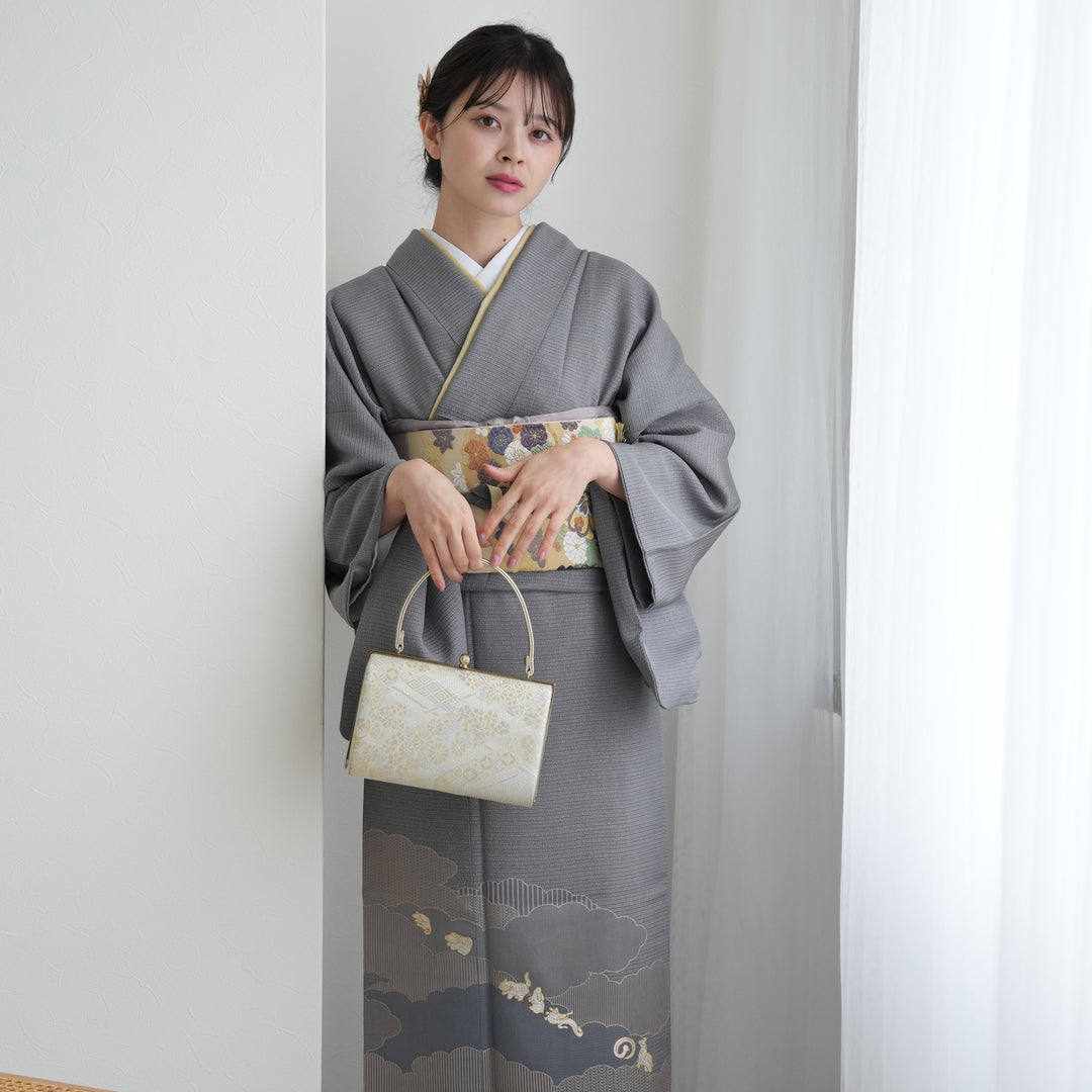 レンタル】附下訪問着セット 正絹 卒業式 食事会 入学式 お宮参り
