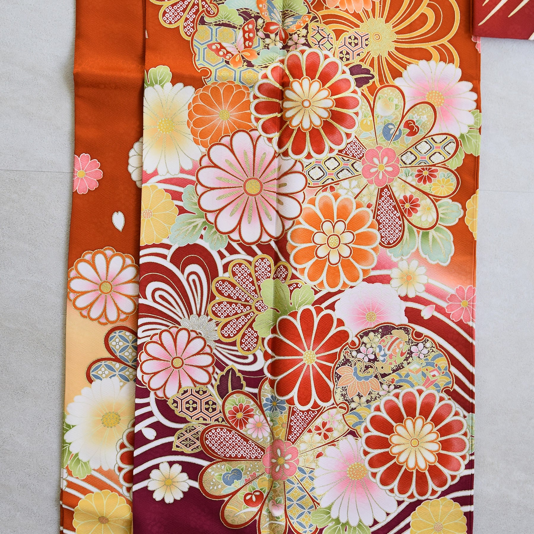 レンタル】振袖 着物セット 正絹着物+正絹袋帯 成人式 晴れ着 記念撮影