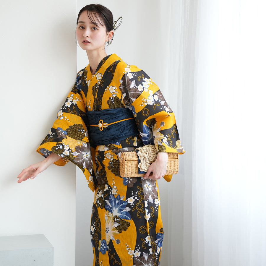 浴衣（黄色／イエロー） | utatane［公式］オンラインショップ