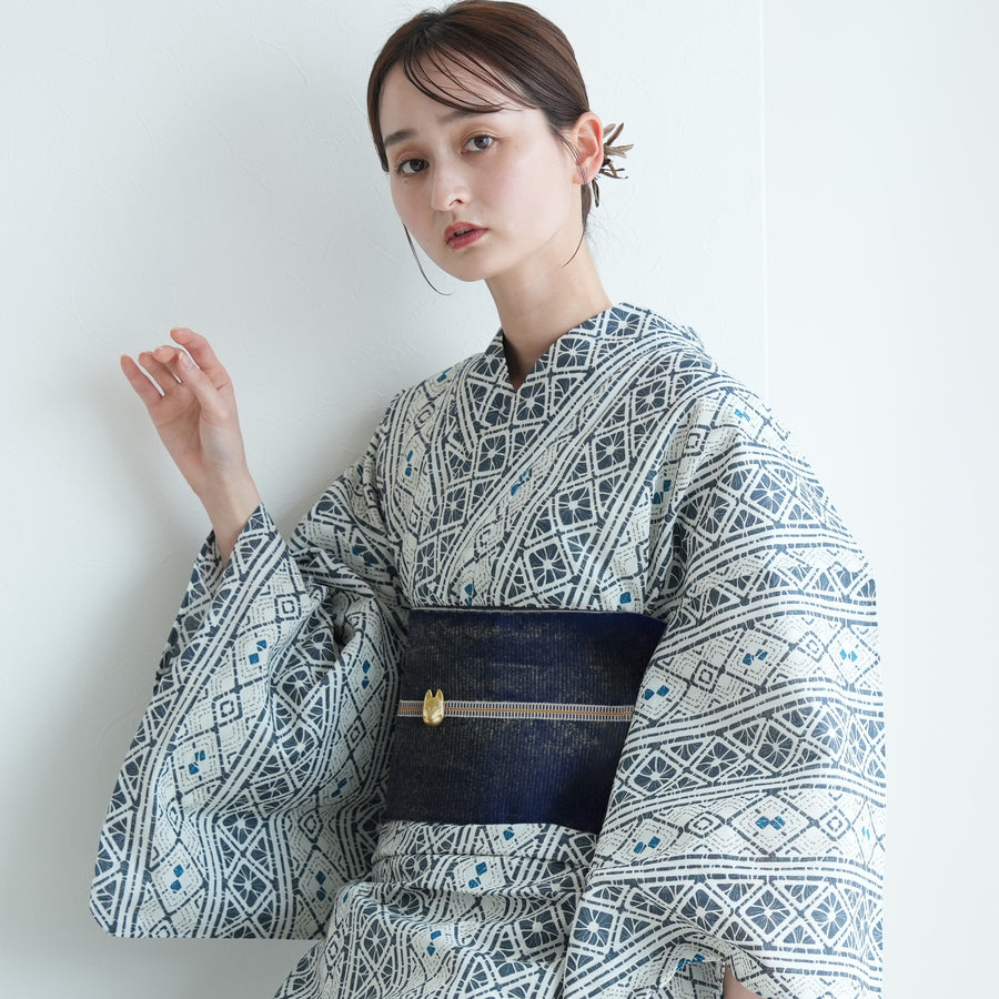 お任せ下駄+お任せ帯締+画像と同じ帯つき◇◇utataneブランド浴衣◇ お