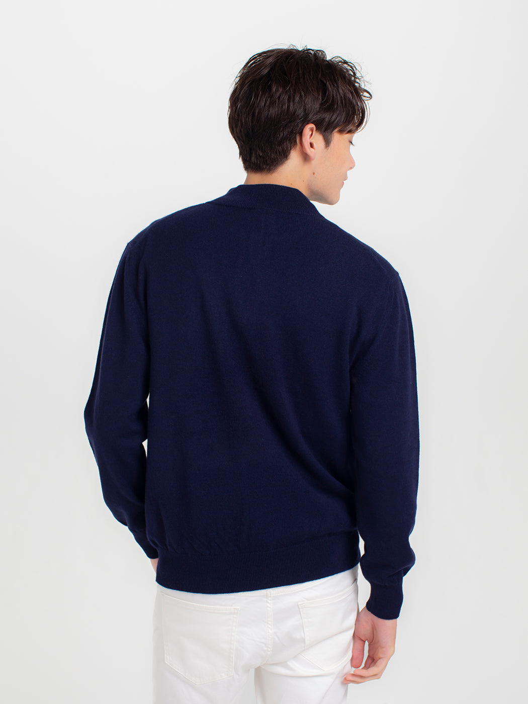 日本製】カシミヤ100% ハーフジップ セーター メンズ