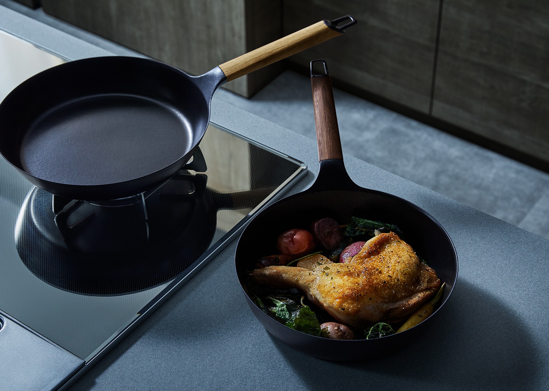 フライパン＆リッド 2サイズセット[オーク］ | バーミキュラ公式