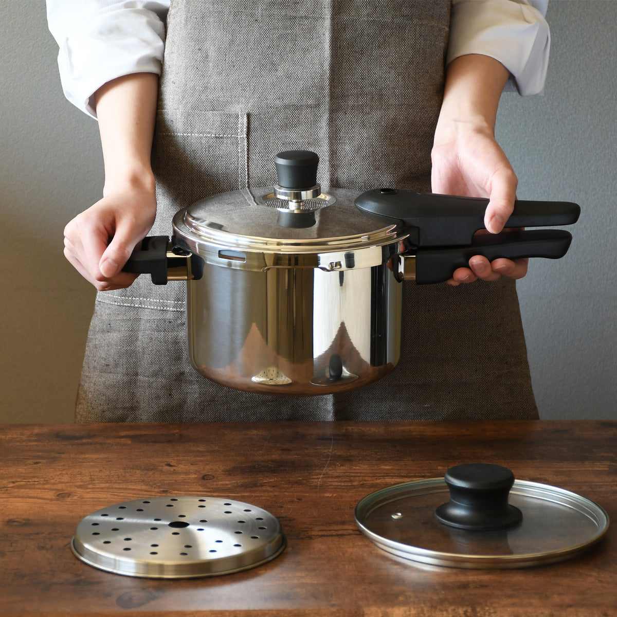 NEW普段使いの圧力鍋3.0L(ガラス蓋・目皿付) — PEARL LIFE 公式