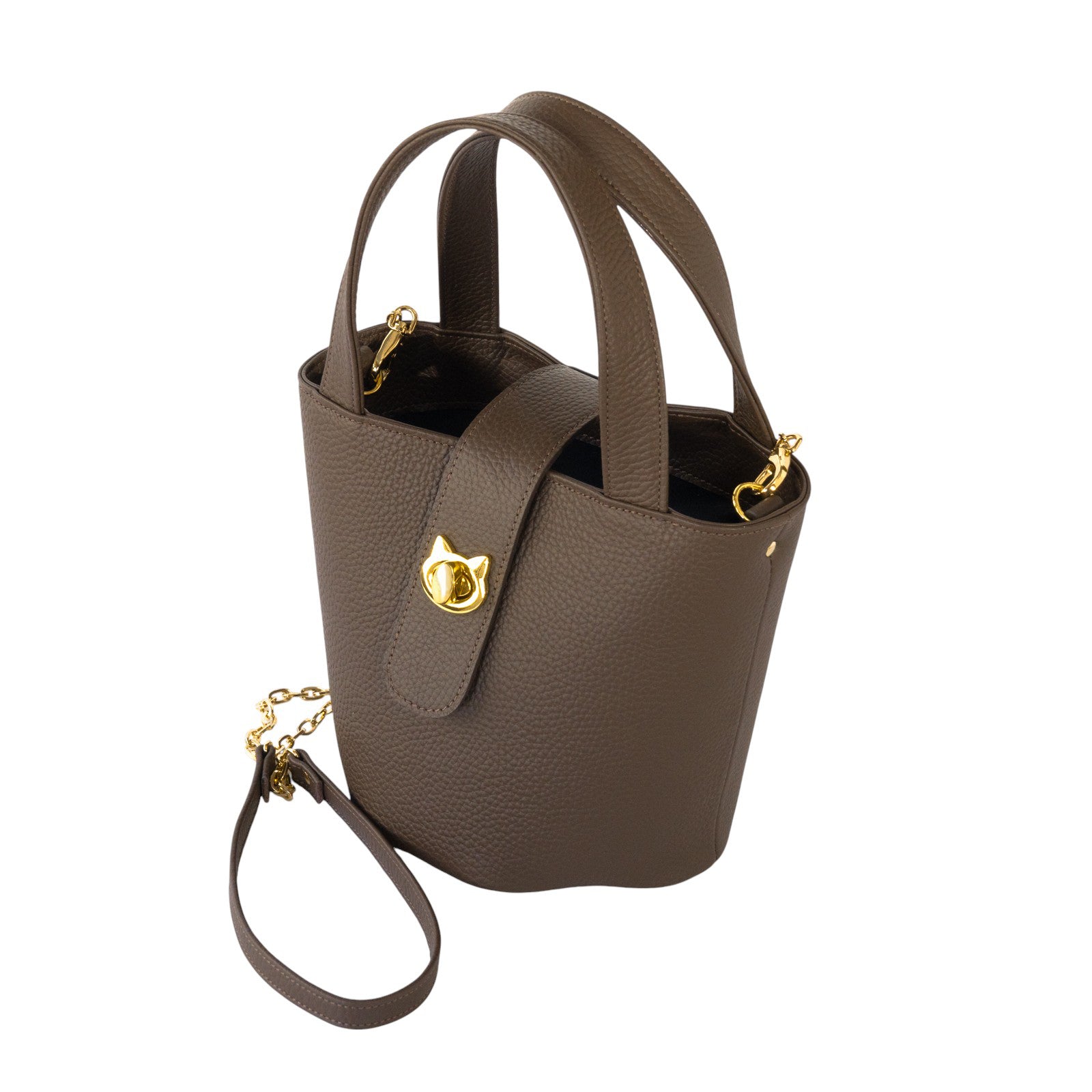 チェーンショルダー付きミニバッグ・PAW (パウ) キュイール・マッシュ