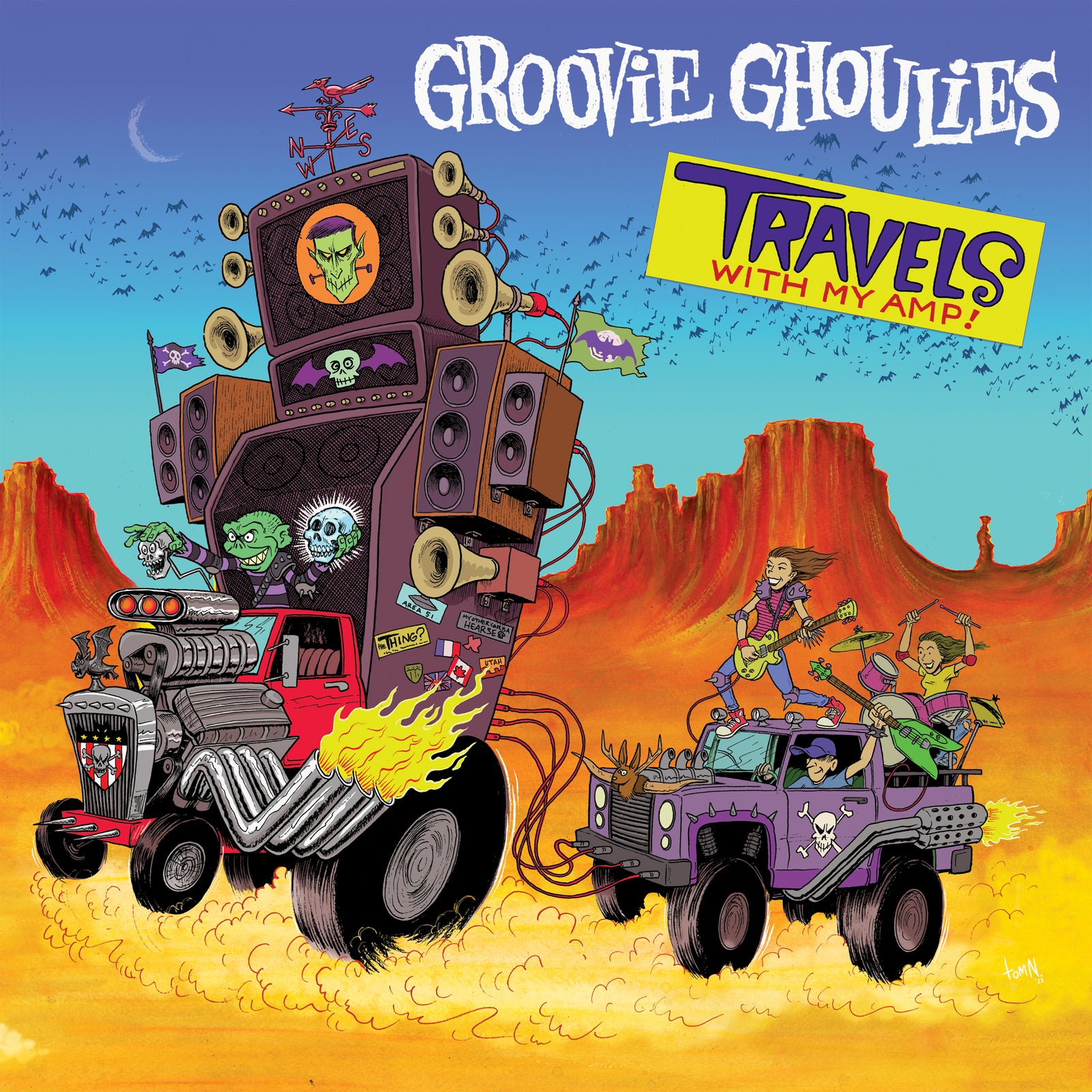 Groovie Ghoulies - Travels With My Amp Blue & Green Galaxy Vinyl