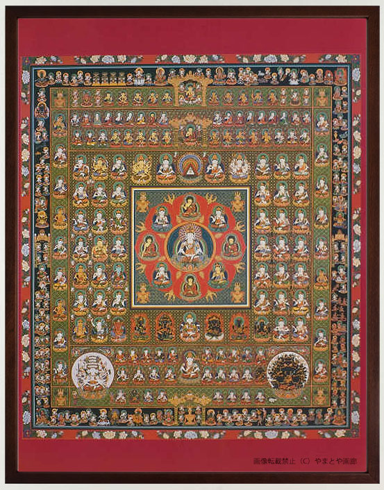 楽天市場】掛け軸 「極楽浄土図 （観経曼荼羅）」 模表装 30x61cm