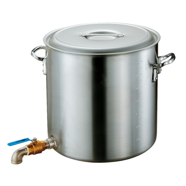 楽天市場】アルミ寸胴鍋蛇口付 2吋バルブ 目皿付 60cm 164L（006237