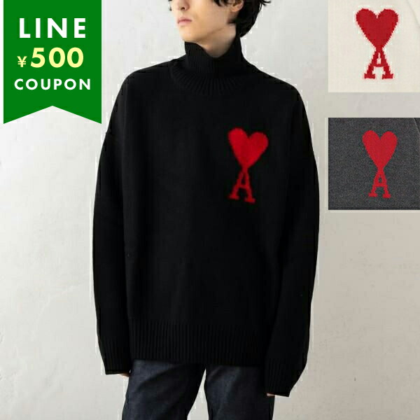 楽天市場】アミパリス ニット セーター ブラック メンズ AMI PARIS