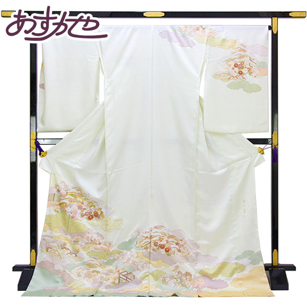 楽天市場】着物 本加賀友禅 藤村 建雄 作 八重梅花空木に槙 訪問着