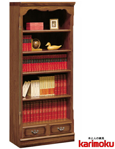 楽天市場】カリモク 本棚 書棚 コロニアル 書棚 幅888mm （ガラス扉