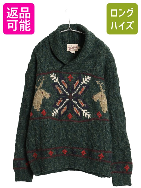 楽天市場】手編み 90's オールド □ ウールリッチ ノルディック 総柄