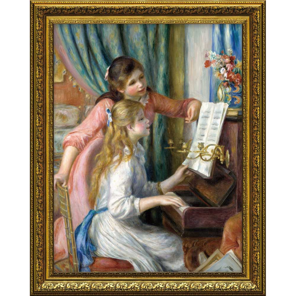楽天市場】【受注生産品】 ルノワール【ピアノを弾く二人の少女】［ac