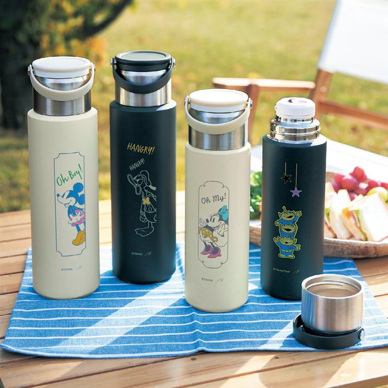 楽天市場】【Disney】 ディズニー 持ち手とコップが付いた大容量水筒
