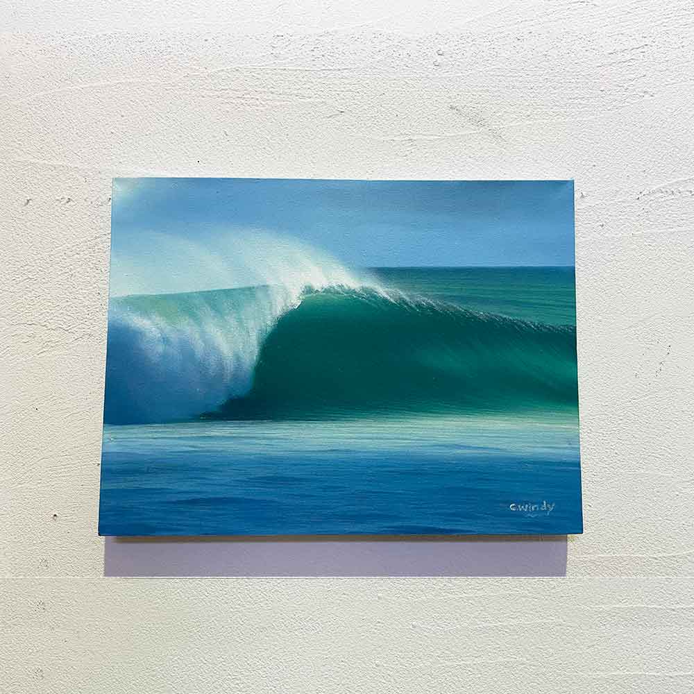 楽天市場】バリ 絵画 波の絵 ビーチ Goes Windy 40×30cm 青い 海