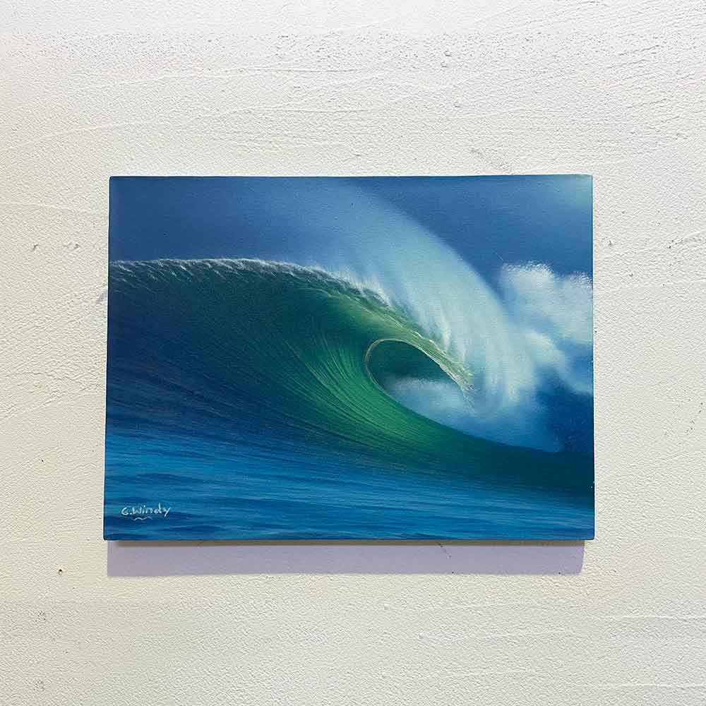 楽天市場】バリ 絵画 波の絵 Goes Windy 40×30cm 青い 海 アートパネル