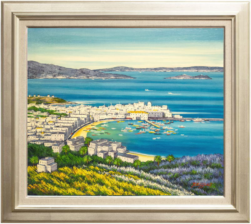 楽天市場】中島達幸 「 カモメが群れ飛ぶしまなみ海道 」 油絵 ・ 油彩