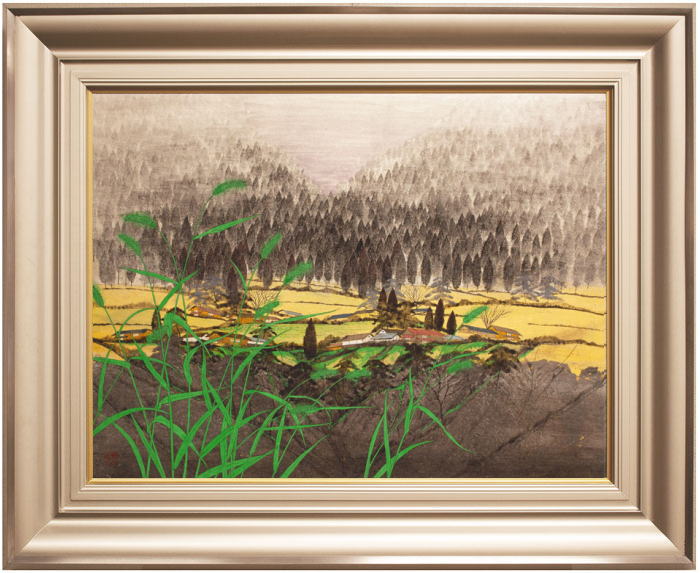 楽天市場】扇 敏之 「 池畔 」 日本画 P10 ( 10号 )【中古】 : 内田画廊