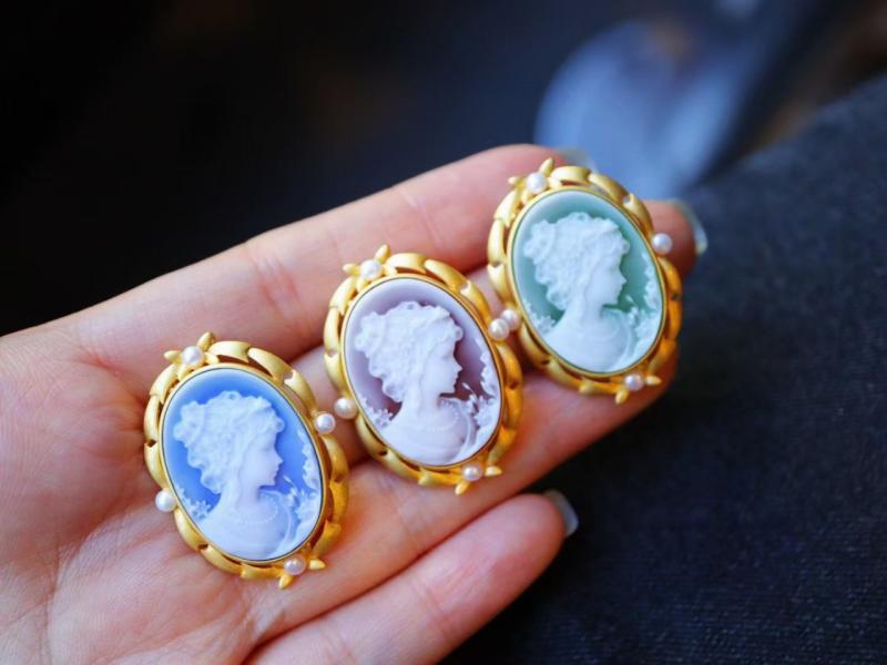 楽天市場】アンティークジュエリー エナメル ブローチ アール