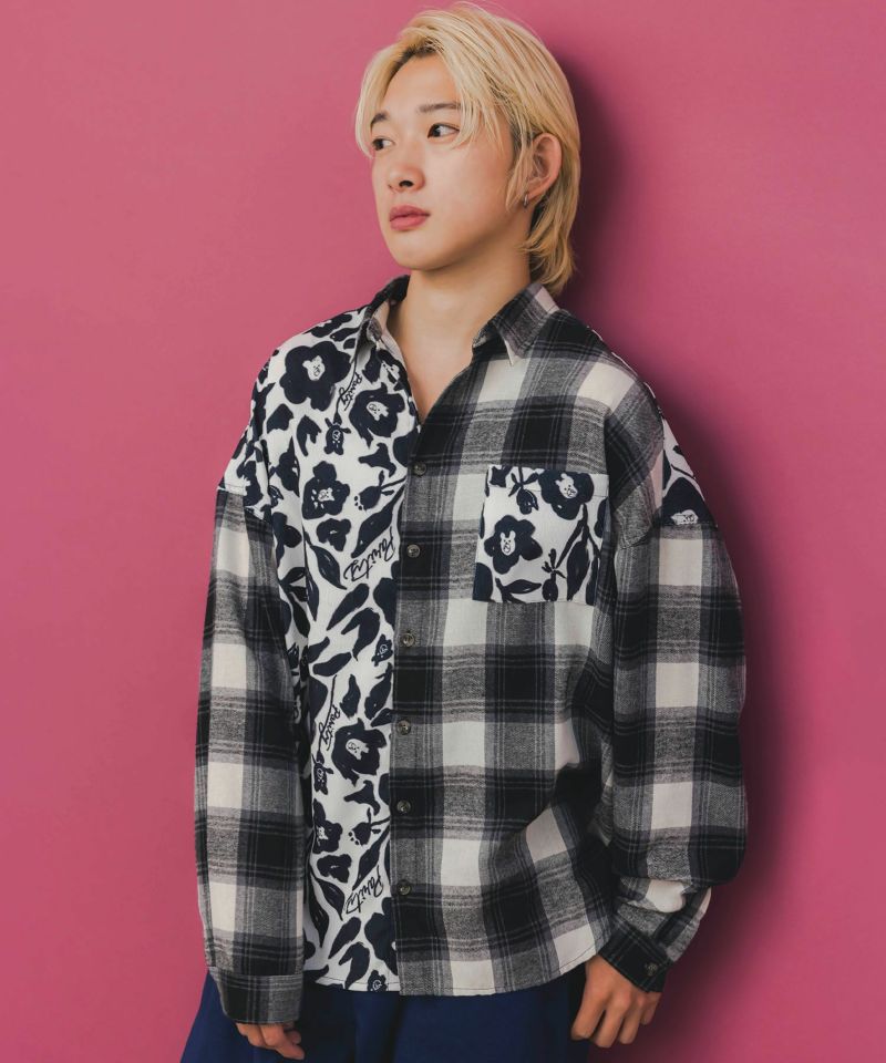 楽天市場】scolar スカラー 153687：チェックと総柄のアシメパッチ