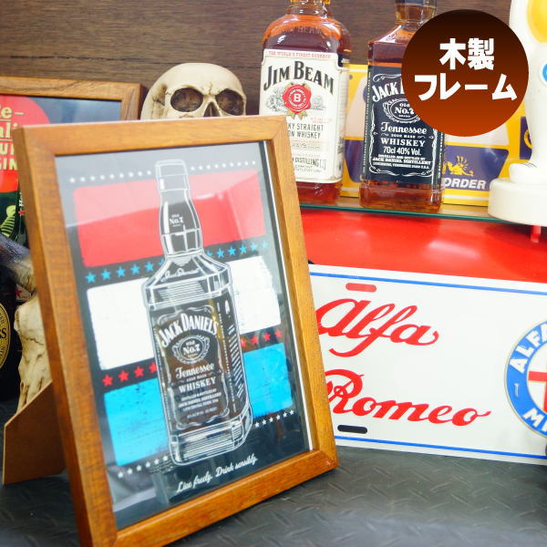 楽天市場】パブミラー バーミラー 鏡 壁掛け ジャックダニエル ロゴ