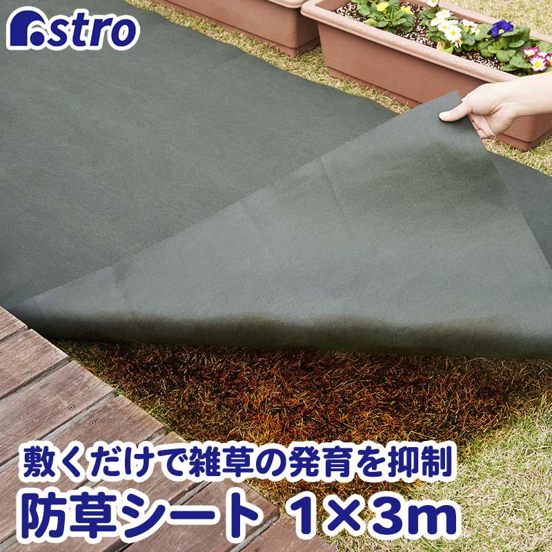 楽天市場】高耐久 厚手 防草シート 1×3m グリーン UV耐候剤配合 不織布