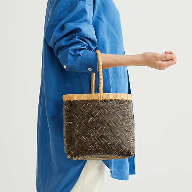 楽天市場】やまぶどうバスケット(二番皮/みだれ×花/一本手/楕円型/中