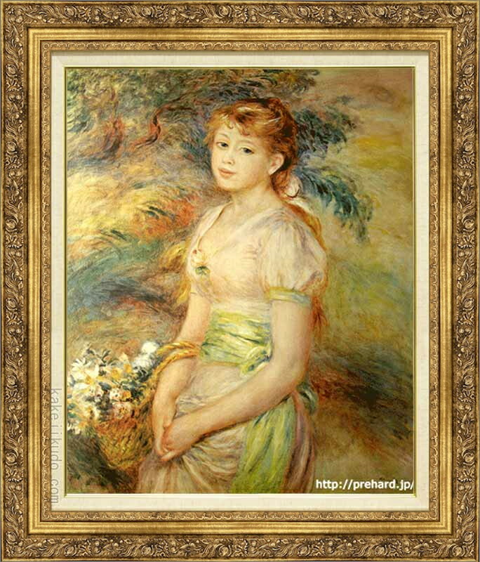 楽天市場】＊ ルノワール 「じょうろを持つ少女」 キャンバスに