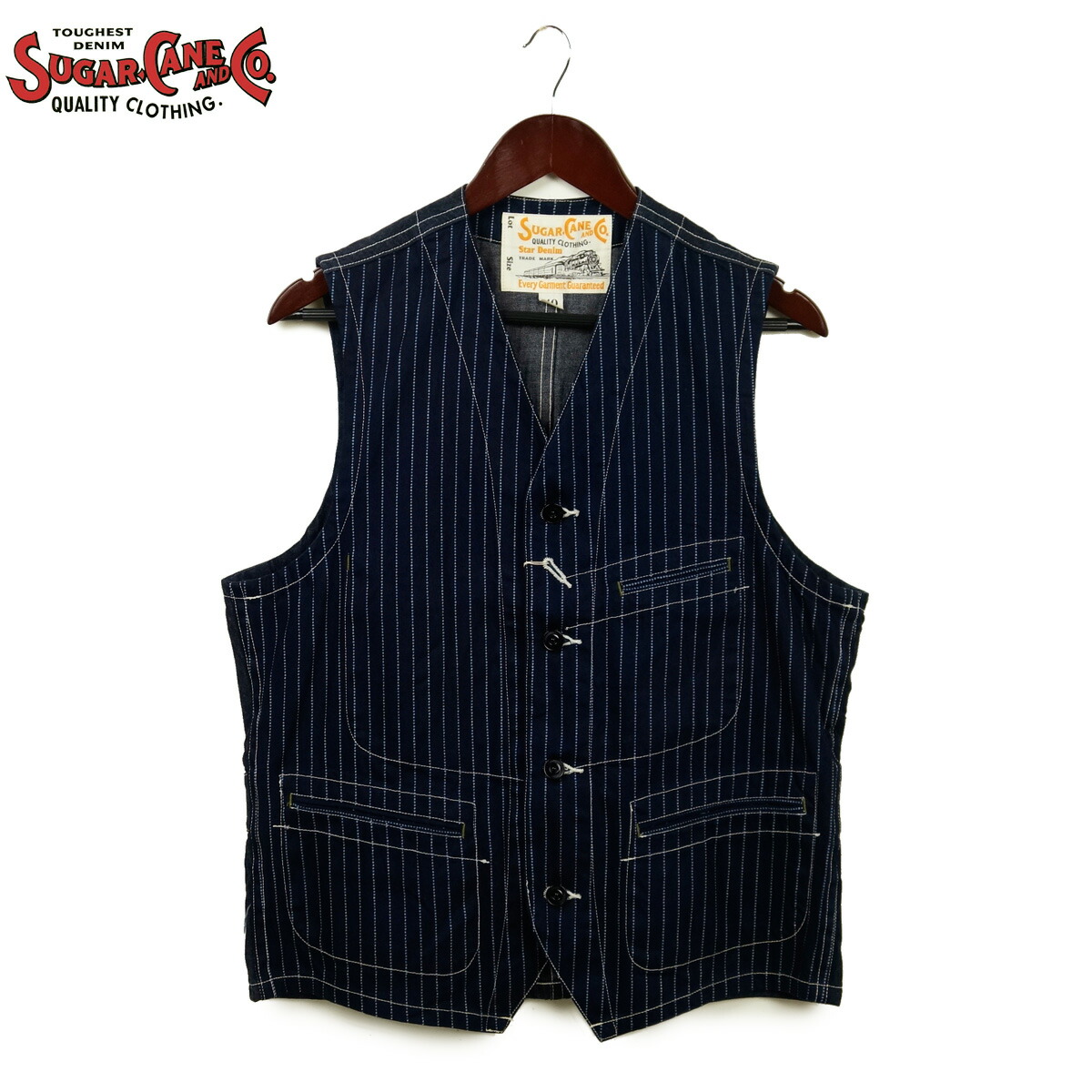 楽天市場】SUGAR CANE シュガーケーン ベスト COTTON DUCK PADDED WORK