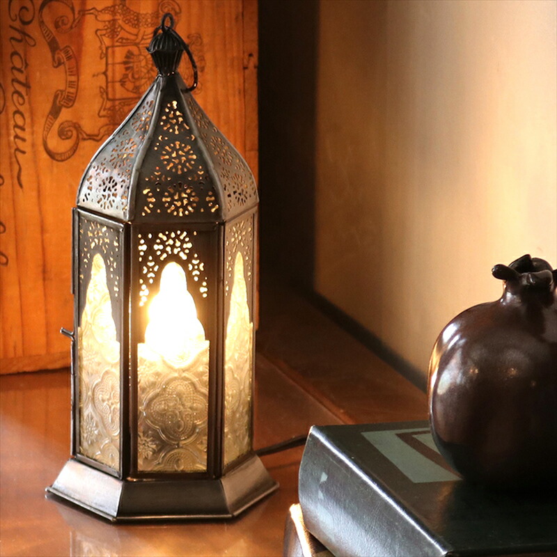 楽天市場】モロッコランタン テーブルランプ ミフラープデザイン 高さ