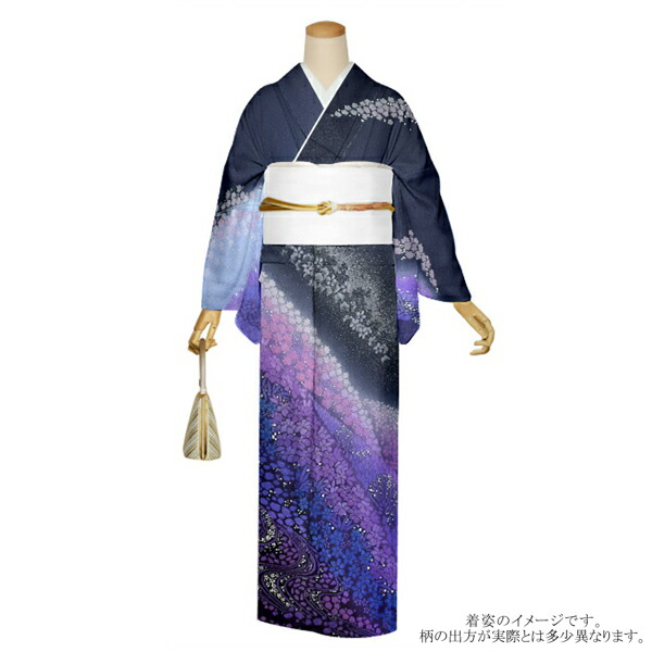 楽天市場】仕立て上がり 訪問着 単品 桂由美 「墨色 花筏」 正絹 着物