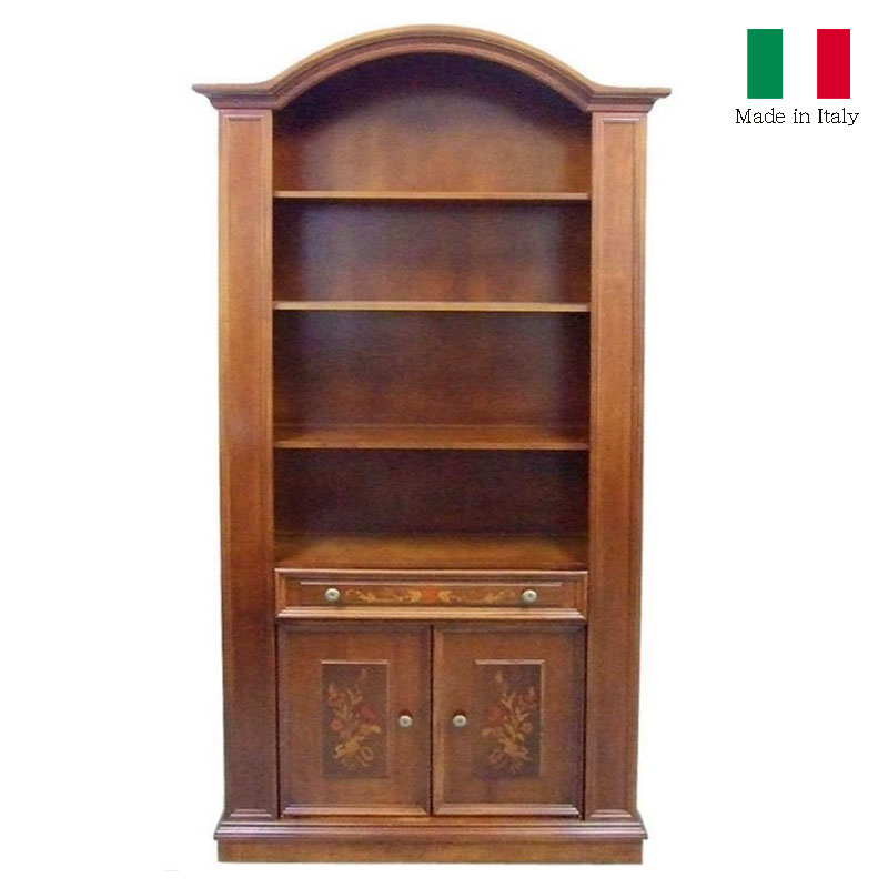 楽天市場】イタリア家具 ブックケース 本棚 ブック キャビネット 木製