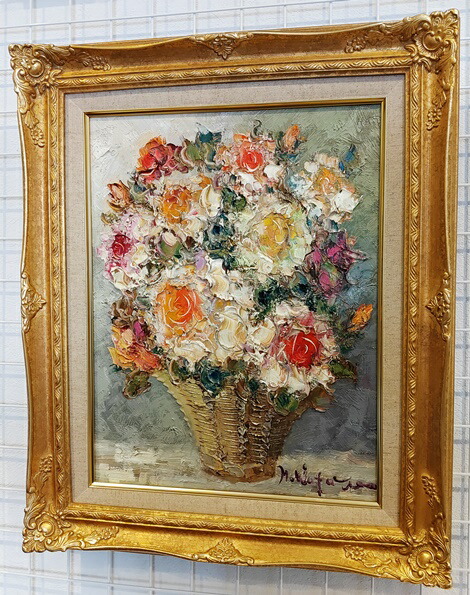 楽天市場】油絵 バラ 渡辺ひでき作品 F6サイズ 肉筆油絵 油彩額装作品