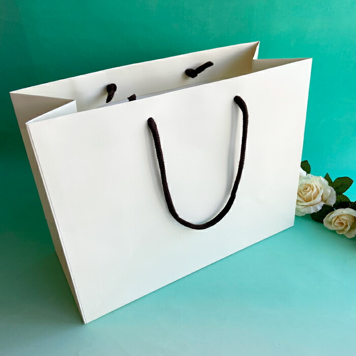 楽天市場】ペーパーバッグ 1枚 紙袋 ムースバッグ バニラ ホワイト L 1