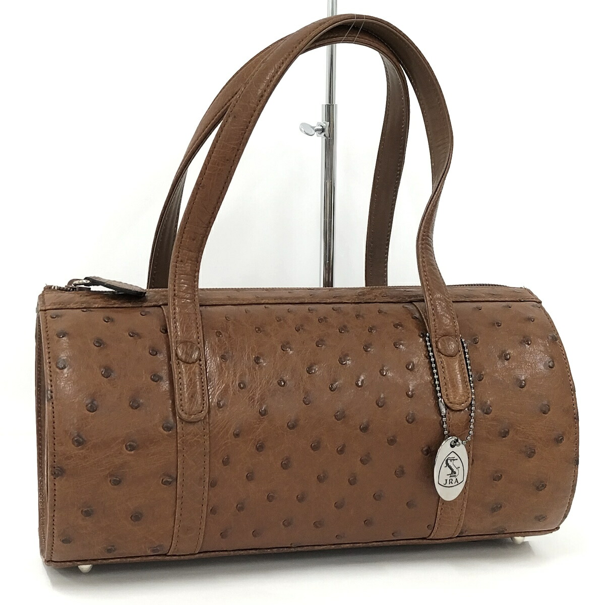 楽天市場】JRA ハンドバッグ オレンジ オーストリッチ レディース