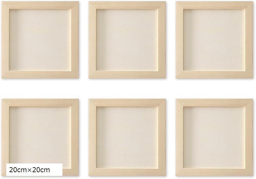 楽天市場】キャンバスボード 画材 木製パネル 6個セット 20cmx20cm