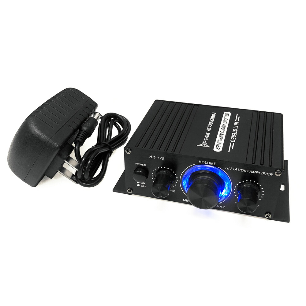 楽天市場】小型2chオーディオアンプ 出力20W＋20W アルミボディ