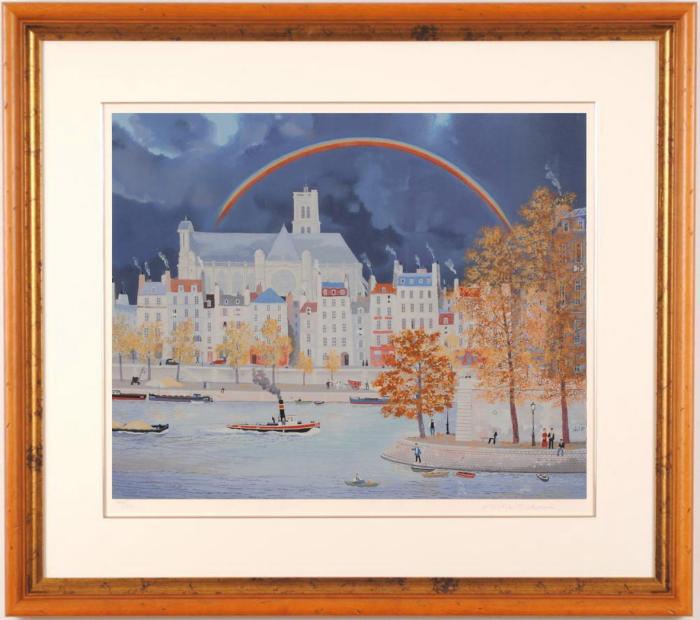 楽天市場】ミッシェル・ドラクロワ 月夜のノートルダム パリ 絵画 風景