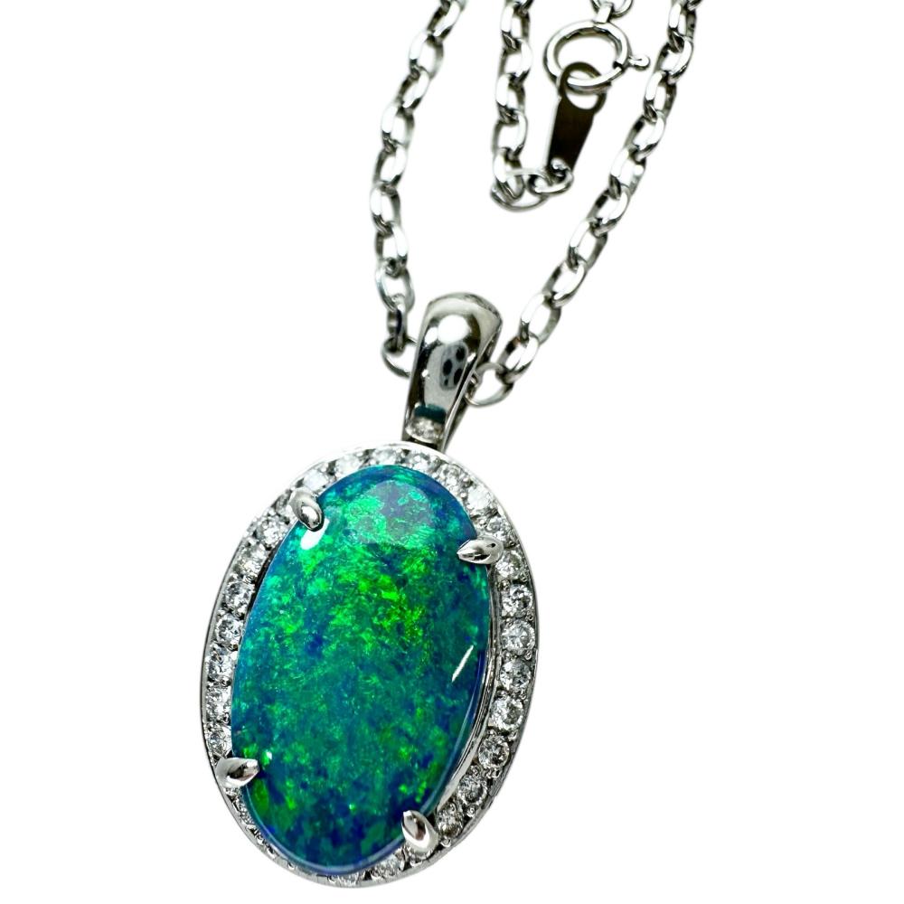 楽天市場】【ｾｰﾙ】ブラックオパール 19.91ct ネックレス PT850/PT900