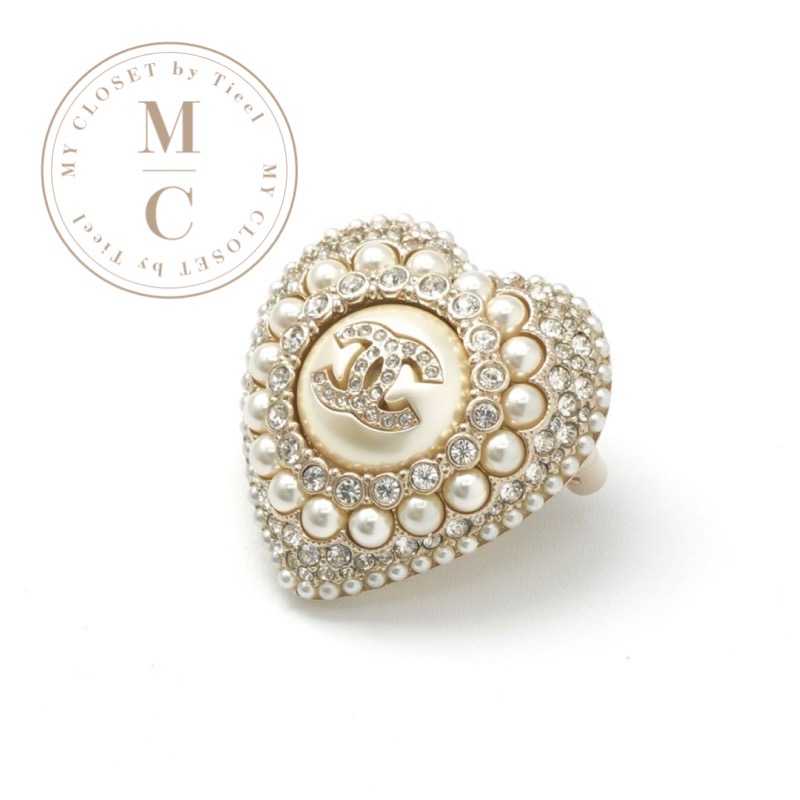 楽天市場】シャネル ブローチ ココマーク メタル カラーストーン