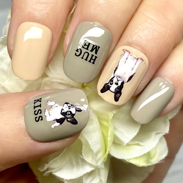 楽天市場】ネイルパーツ ブルドッグ 犬 dog わんちゃん フレンチ